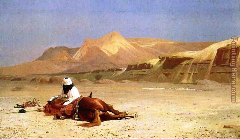 Jean-Leon Gerome An Arab and His Horse in the Desert